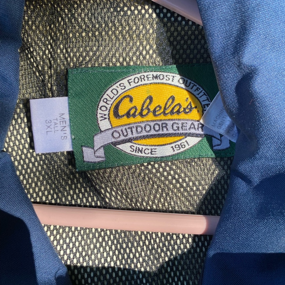 3XL Tall Dark Blue Cabela’s Gore-Tex Zip-up Hunting Jacket With Pockets - Picture 3 of 3